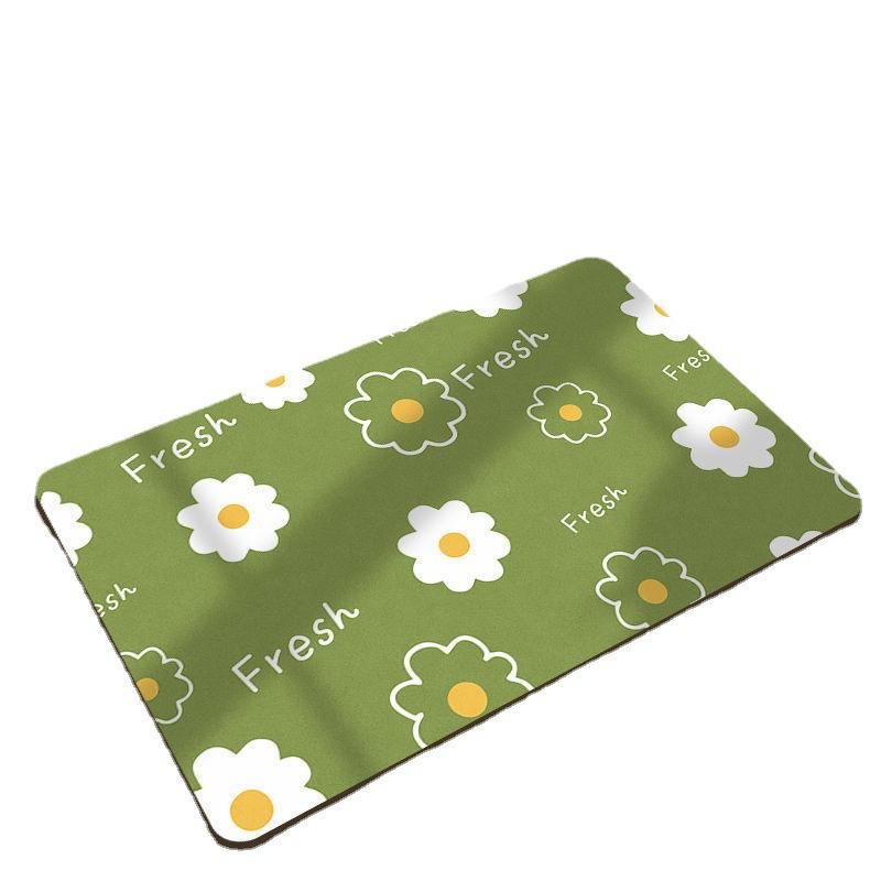 Alfombra de Baño Absorbente Antideslizante Alfombra de Entrada para Puerta de Baño Alfombra de Baño Barro Diatomeico Acolchada Alfombra de Inodoro