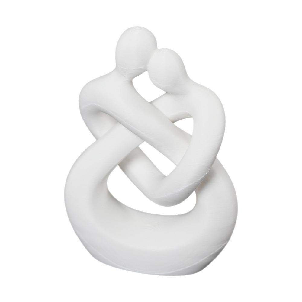 Abstract Design Hugging Statue Romantic Kiss of Love Figurine 3D Printed Figure Art Display