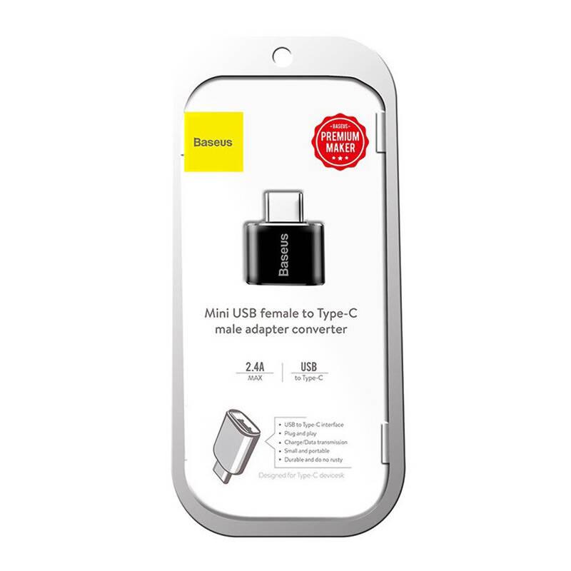 Adapter Baseus USB To USB Type-C 2,4A (Black)