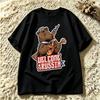 Retro Russian Bear Playing Balalaika Tshirt Unisex Unisex Streetwear Cartoon Print Tee Summer Casual Cotton Unisex Y2k Top Harajuku