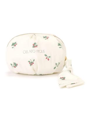 Gelato Pique Retro Strawberry Print Pouch PWGB231691 RED