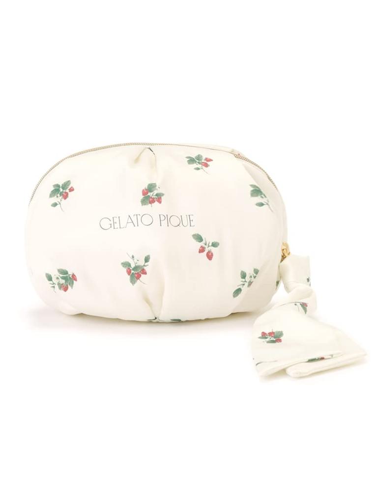 Gelato Pique Retro Strawberry Print Pouch PWGB231691 RED