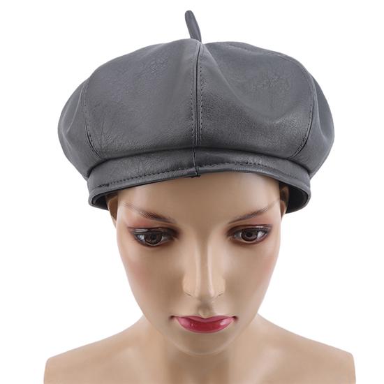 Buy Classic Leather French Beret Hat 