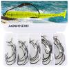 25pcs Fishing Hook Fishing Crank Barbed Lead Offset Lure Hooks Soft Bait Pin Tackle Accessories Set