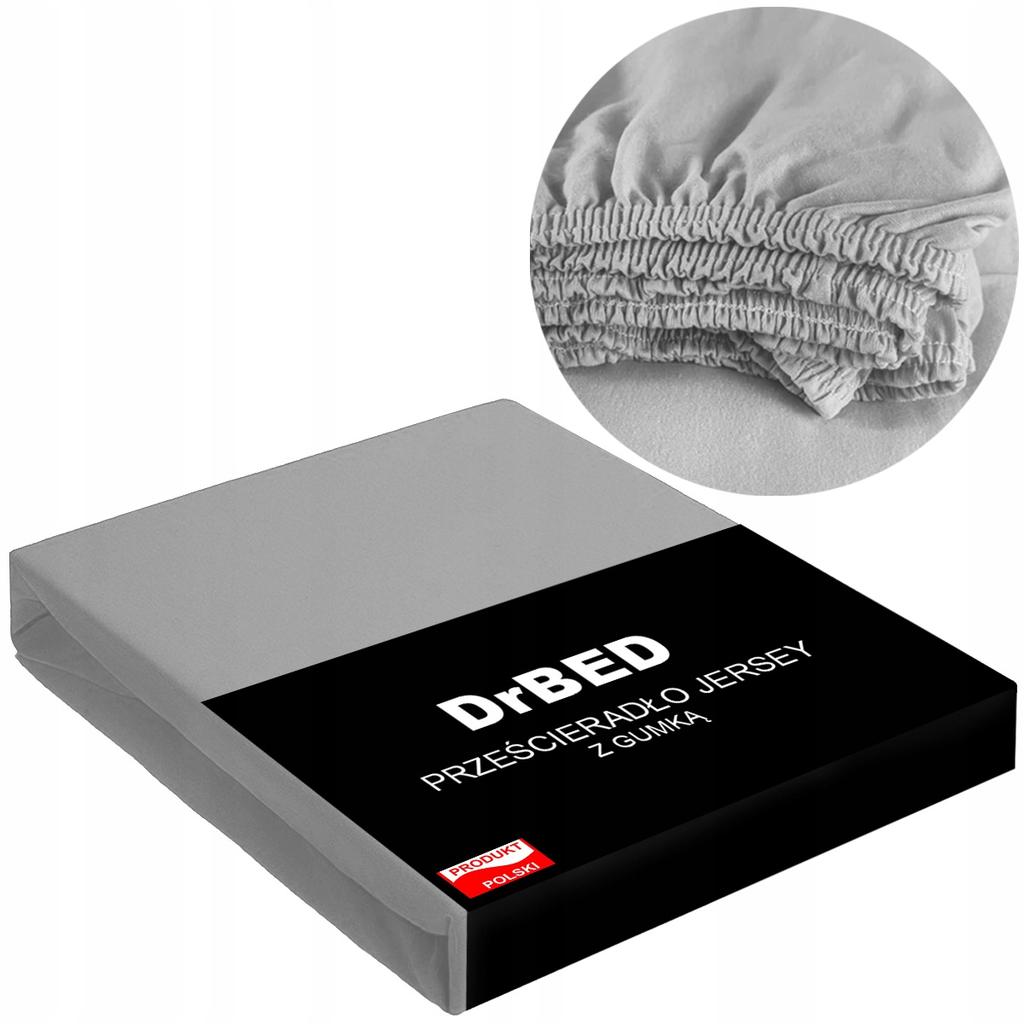 Fitted Sheet Jersey 220x200 Cotton BREATHABLE Gray Polish