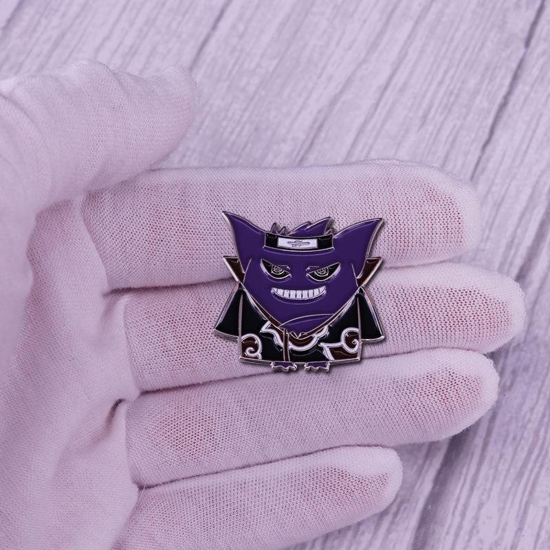 Gengar With Naruto Enamel Pins Cartoon Brooch Clothes Backpack Metal Lapel Badges Fashion Jewelry Accessories Friends