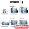 2pcs   2D FLAT PRINTING Curtains (Without Rod) Winter Serenity(4) Modern Fashionable Curtainments during the Christmas holiday