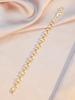 Emmaya 1 Piece Fashion Gold Leaf Bracelets for Women Shinny Marquise Cut Cubic Zirconia Bridal Wedding Party Jewelry Gifts
