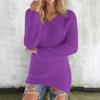 Women's Casual Fashion Long Sleeve Button-Down Pullover Top