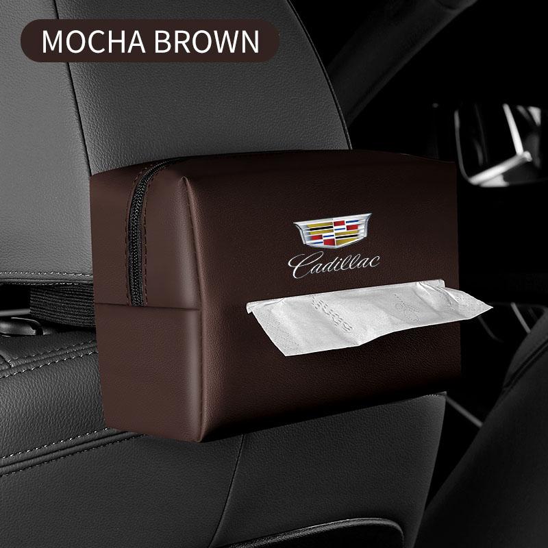 Car Tissue Box Holder Center Console Armrest Mount Napkin FDGJK8 Case Universal Fit Road Trip Organizer Easy Install For Cadillac T4D