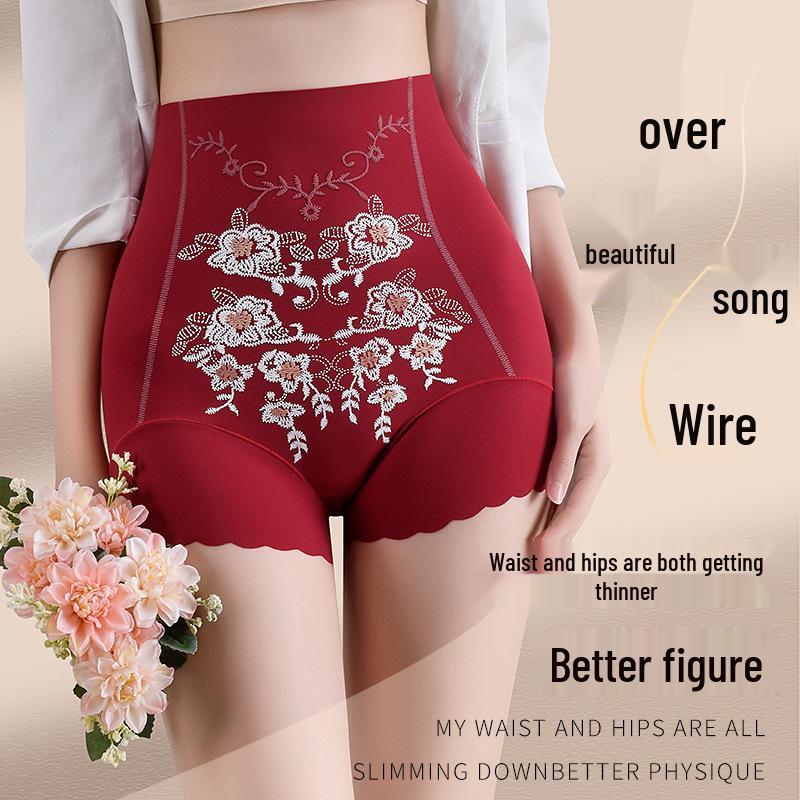 3D Embroidery High-Waisted Tummy Control Seamless Plus Size Shaping Underwear – Women's Skin-Friendly Waist Cincher