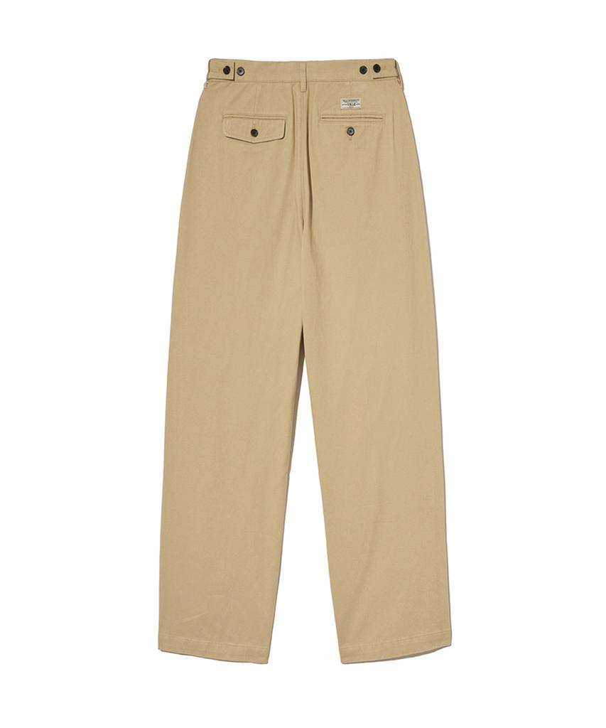YALE Premium Vintage Two-Tuck Gurkha Chino Pants_Beige