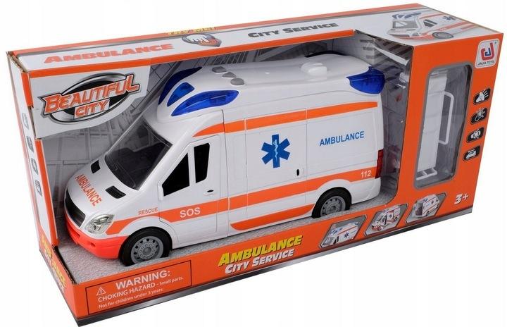 Auto Ambulans Van Światło Dźwięk Karetka Nosze