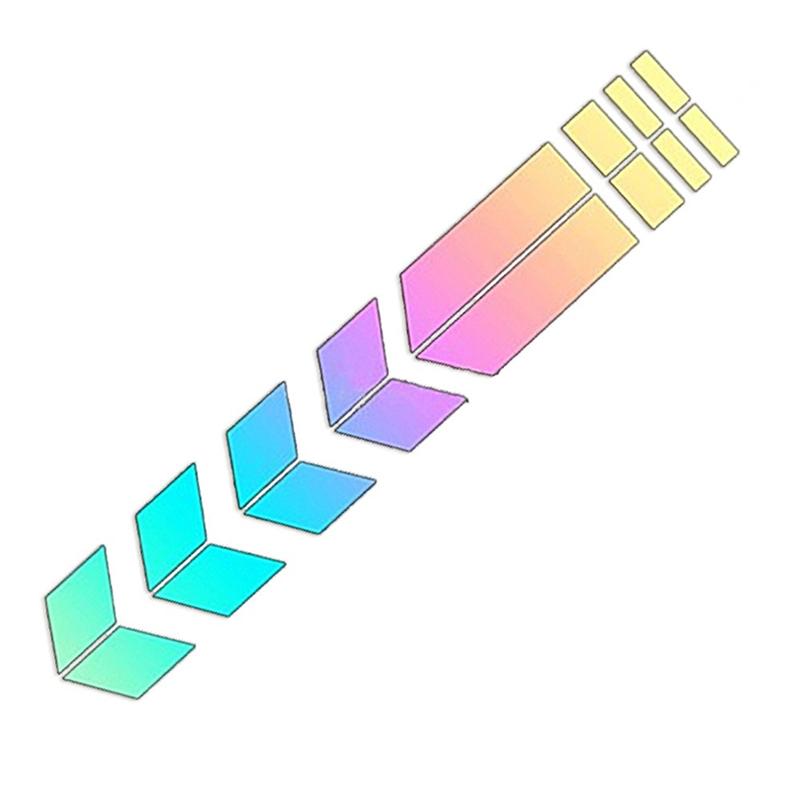Colorful Motorcycle Arrow Stripe Stickers Reflective Waterproof Oilproof Motorcycle Paste Moto Decoration Accessories