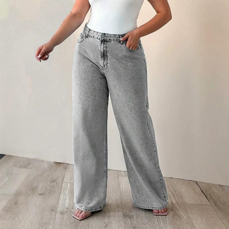 2026 Womens High-Waisted Straight Leg Jeans Loose Fit Slimming Denim Pants Streetwear Style
