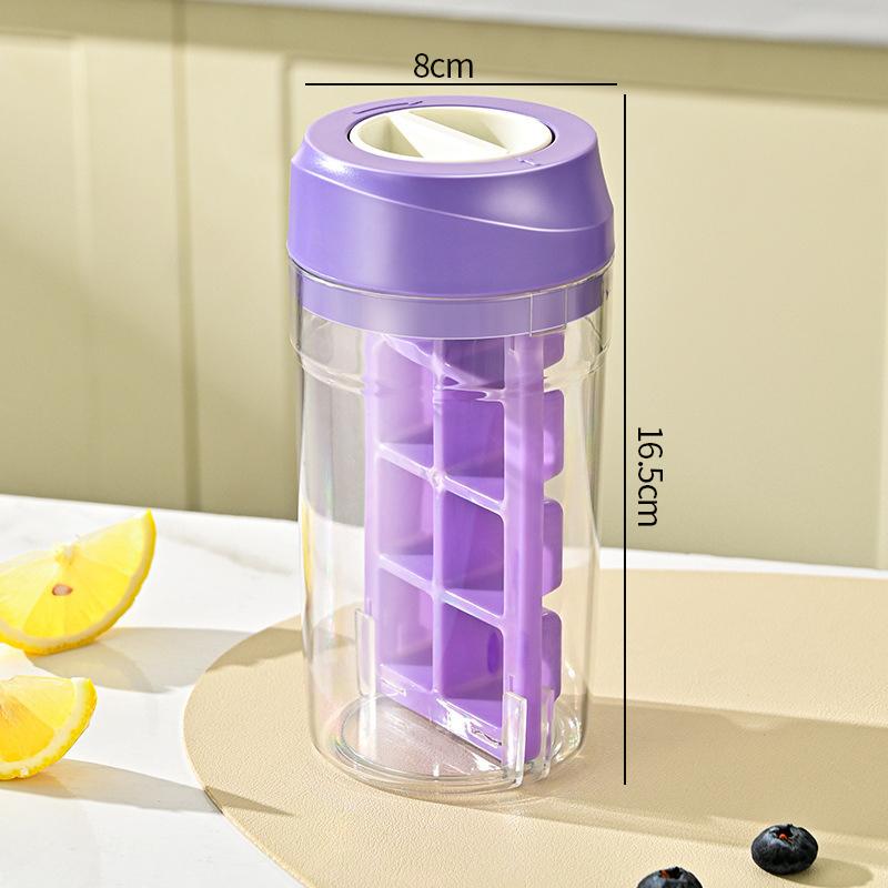 2-In-1 Ice Cube Water Bottle Portable Ice Maker Kettle Whiskey Ice Cream Ice Mold Cooler Cup Outdoor Fitness Drink Tool