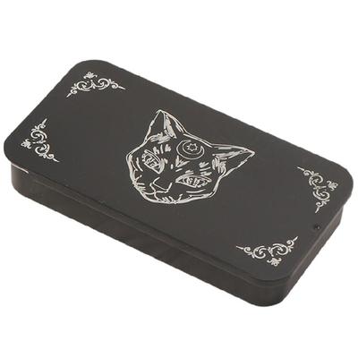 Portable Tarots Card Box Astrologys Divination Storage Case Iron Tarots Card Storage Case for Witches Decoration
