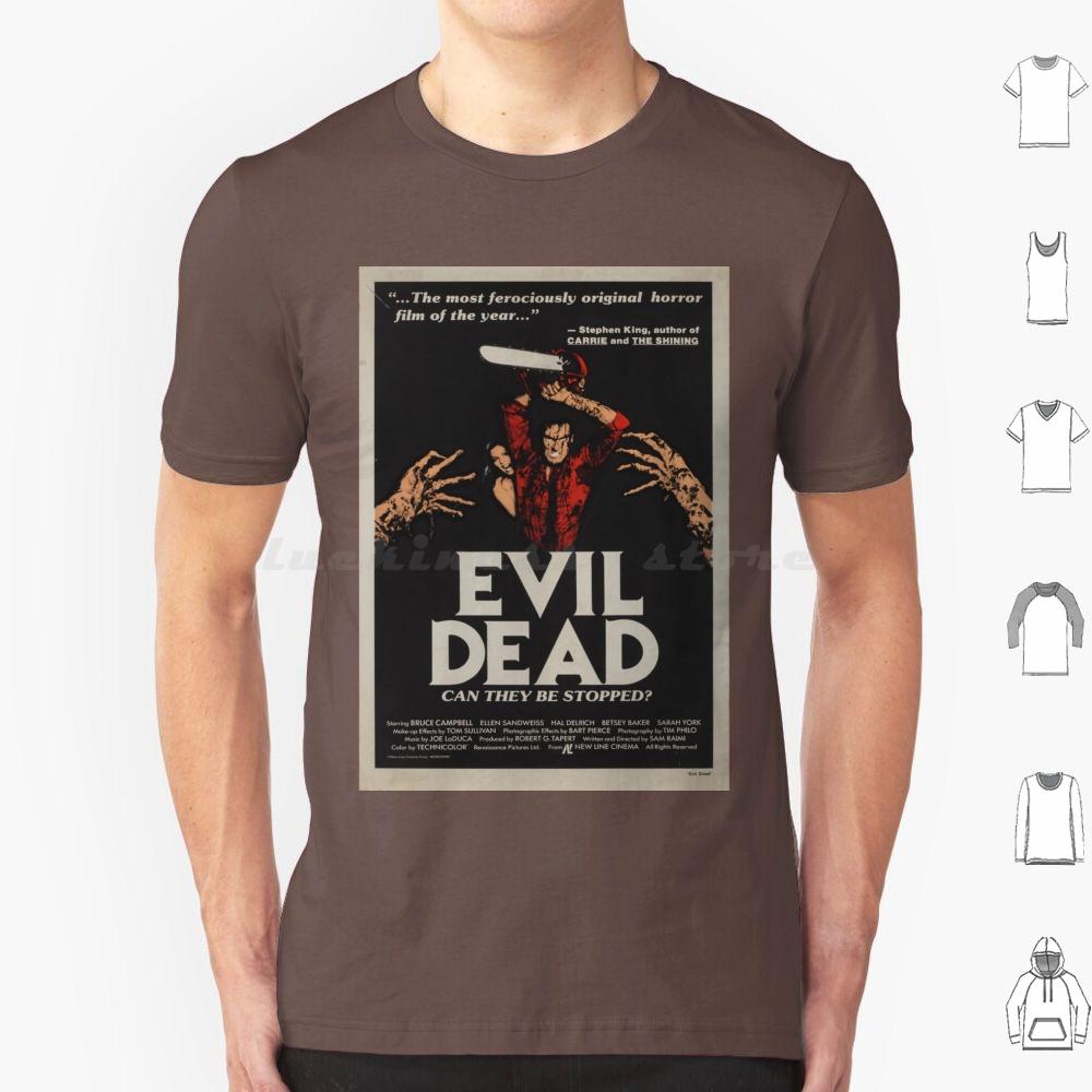 Evil Dead T Shirt Big Size 100 Cotton Horror Movie Dead Halloween Film Vintage Zombie Retro Funny Evil Dead Ash Bruce Campbell