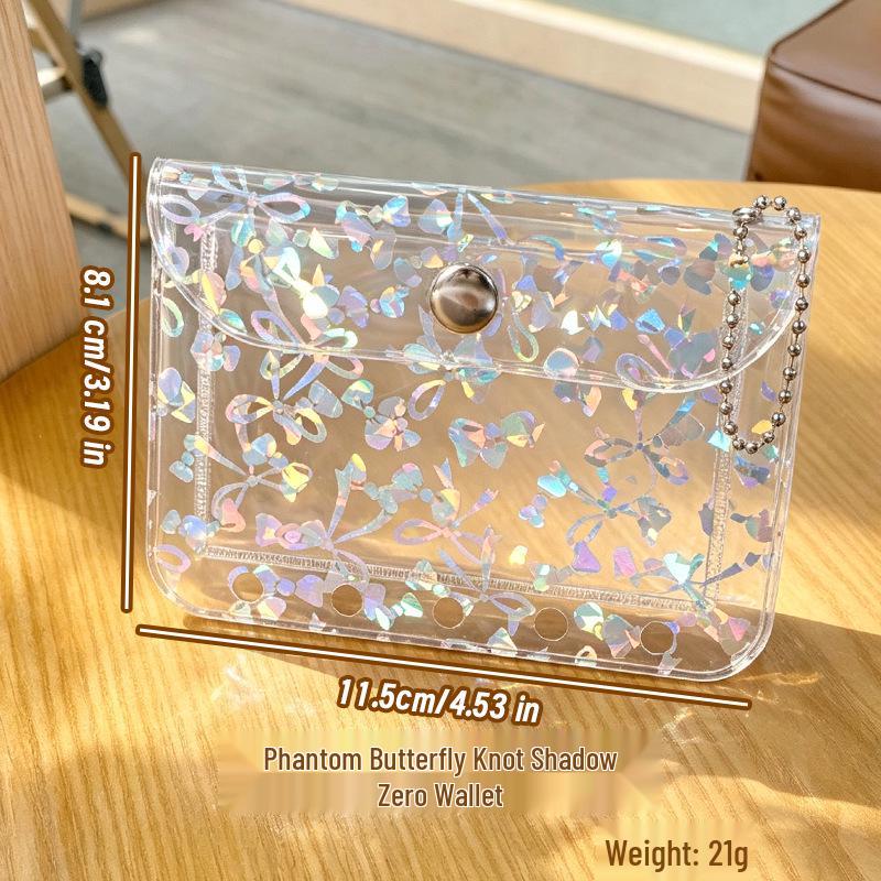 Upgraded A8M5 Double-Sided Loose-Leaf Card Holder & Transparent Coin Purse