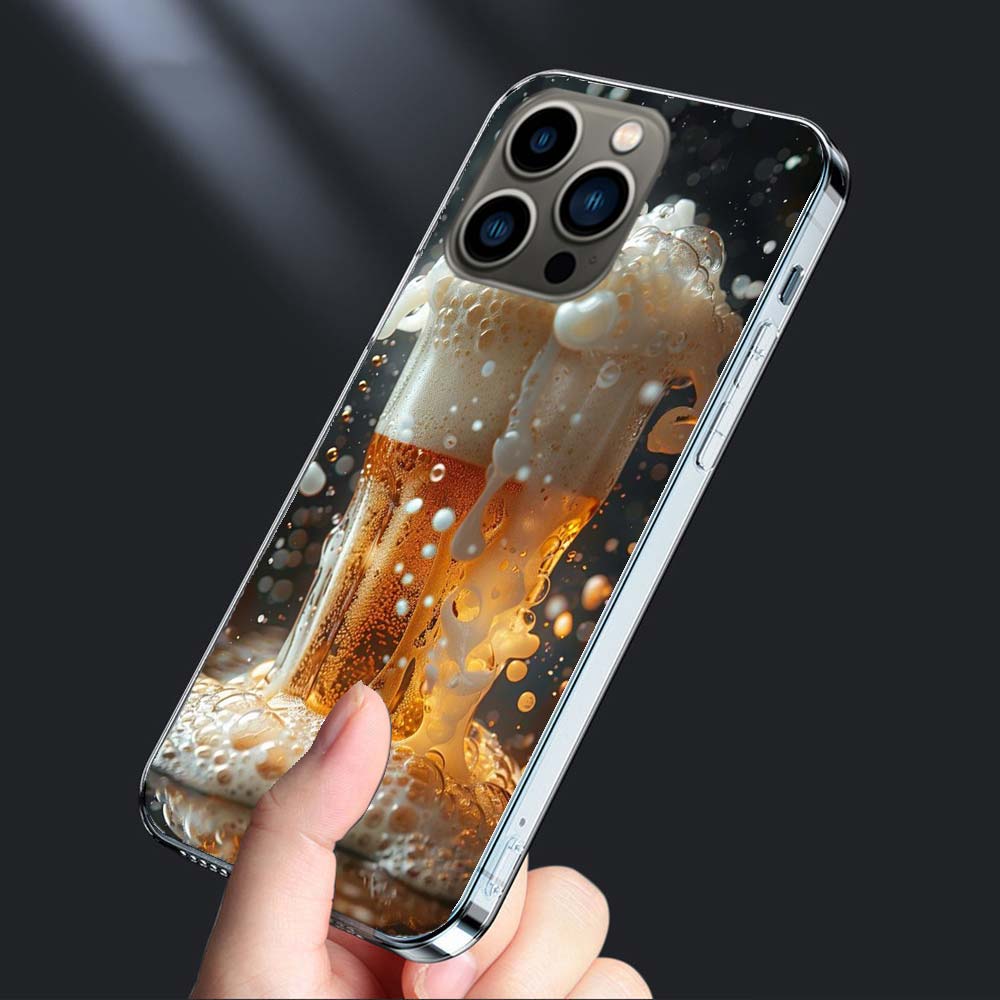 A Fresh Cold Beer Phone Case For Iphone 16E 15 Pro 14 Plus 17E 16 17 Pro Max Air 11 12 13 Mini Shockproof Capa Cute Cover TPU