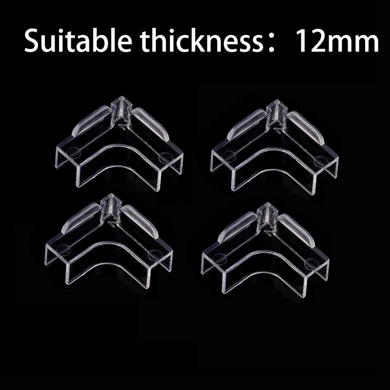 4Pcs Acrylic Transparent Anti-Collision Fish Tank Corner Protector Adhesive Free Protective Cover Aquarium Accessories