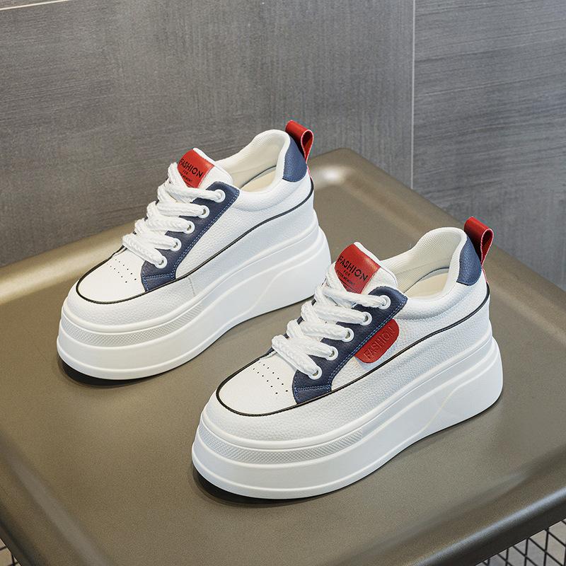 2026 neue Damenschuhe mit erhöhter Höhe und dicker Sohle, lässige Damen-Low-Top-Damenschuhe