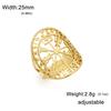 Dreamtimes Wikinger Kompass Ringe für Männer Nordisch Edelstahl Offen Verstellbarer Ring Nordische Schmuckstücke mit Runen Keltisch Heidnisch Geschenk