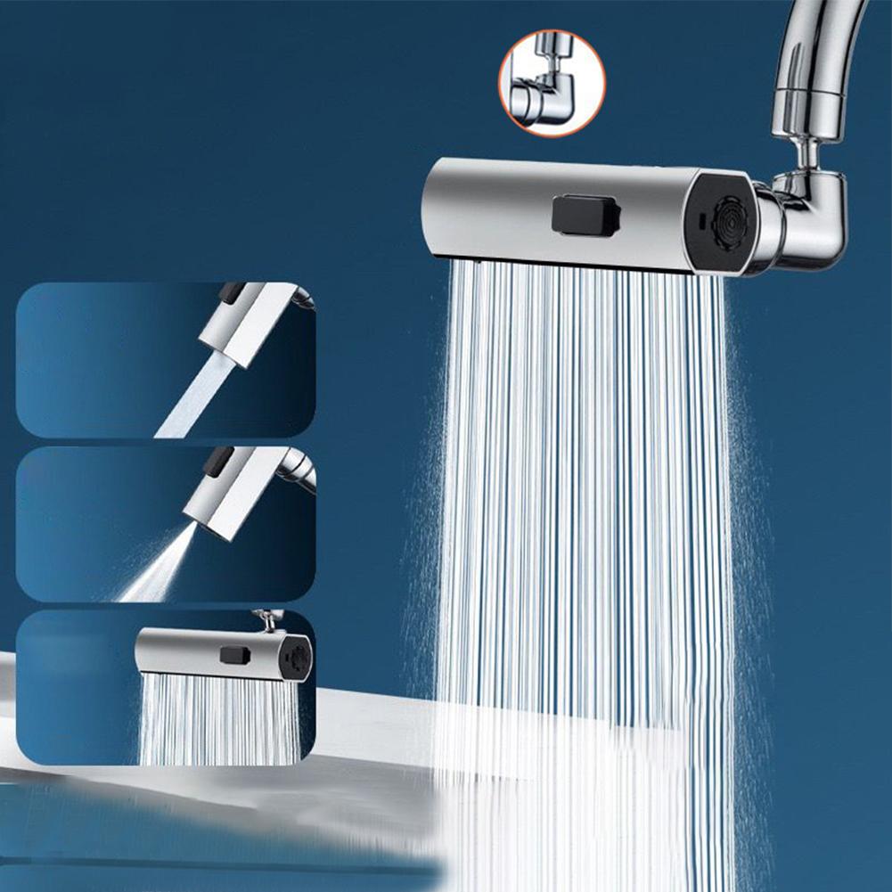 Kitchen Faucet Sprayer Rotating Bubbler Filter Nozzle Anti Splash Extender Head Hree Mode Water-saving Spray Head Nozzle