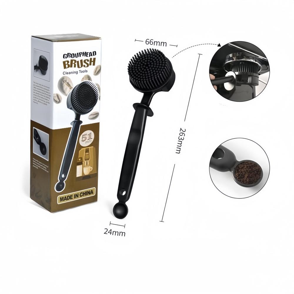 

Силиконовая щетка для чистки кофемашины с длинной ручкой, полуавтоматическая, мягкая, съемная, для дома, кухни, офиса, Mesa, инструменты для чистки кофе