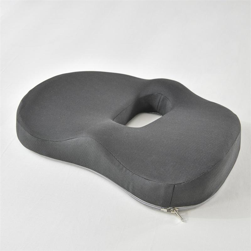 Ergonomic Memory Foam Hollow Office Seat Cushion for Hemorrhoid Relief, Buttock Support and Student Use - Made of Durable