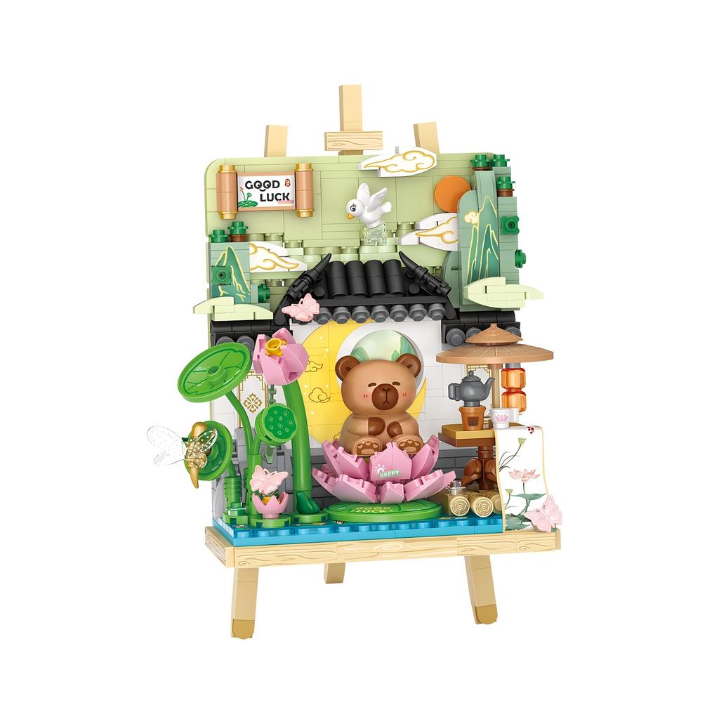 Loz Street Scene Series Architectural Model 3D Drawing Building Blocks Set Model Assembly Toy Ornament Kids Birthday Gift