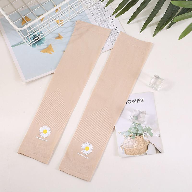 

Daisy Sunscreen Ice Sleeve Female Ins Breathable Uv Arm Sleeve Male Ice Silk Sun телесный