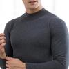 Men's Plus Velvet Thickened Thermal Underwear Set for Middle-aged and Elderly - High-collar Autumn Top and Pants