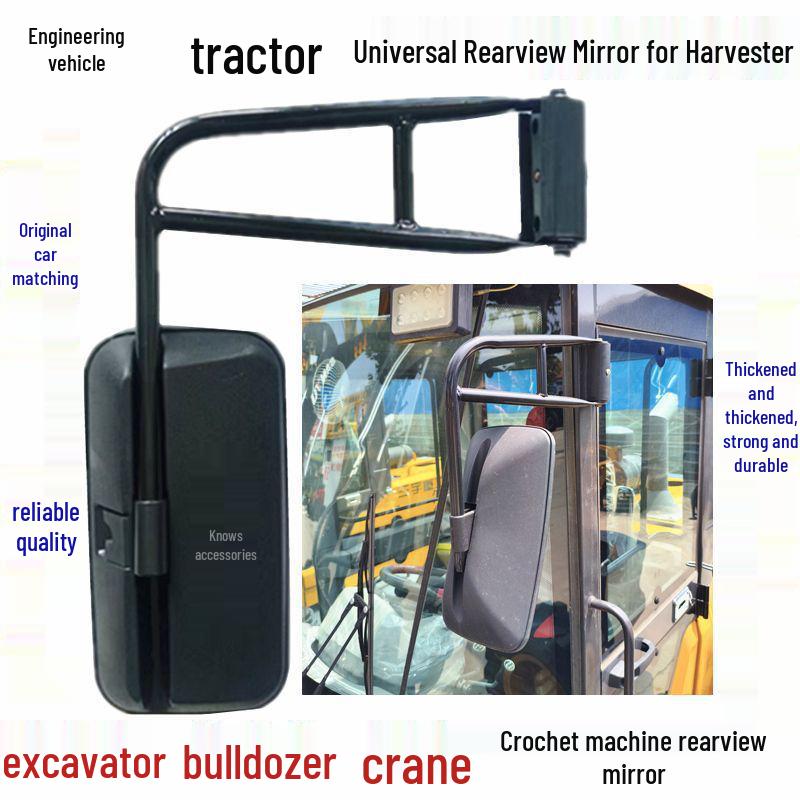 Universal Rearview Mirror for Forklifts, Tractors, Trucks, Agricultural and Engineering Vehicles