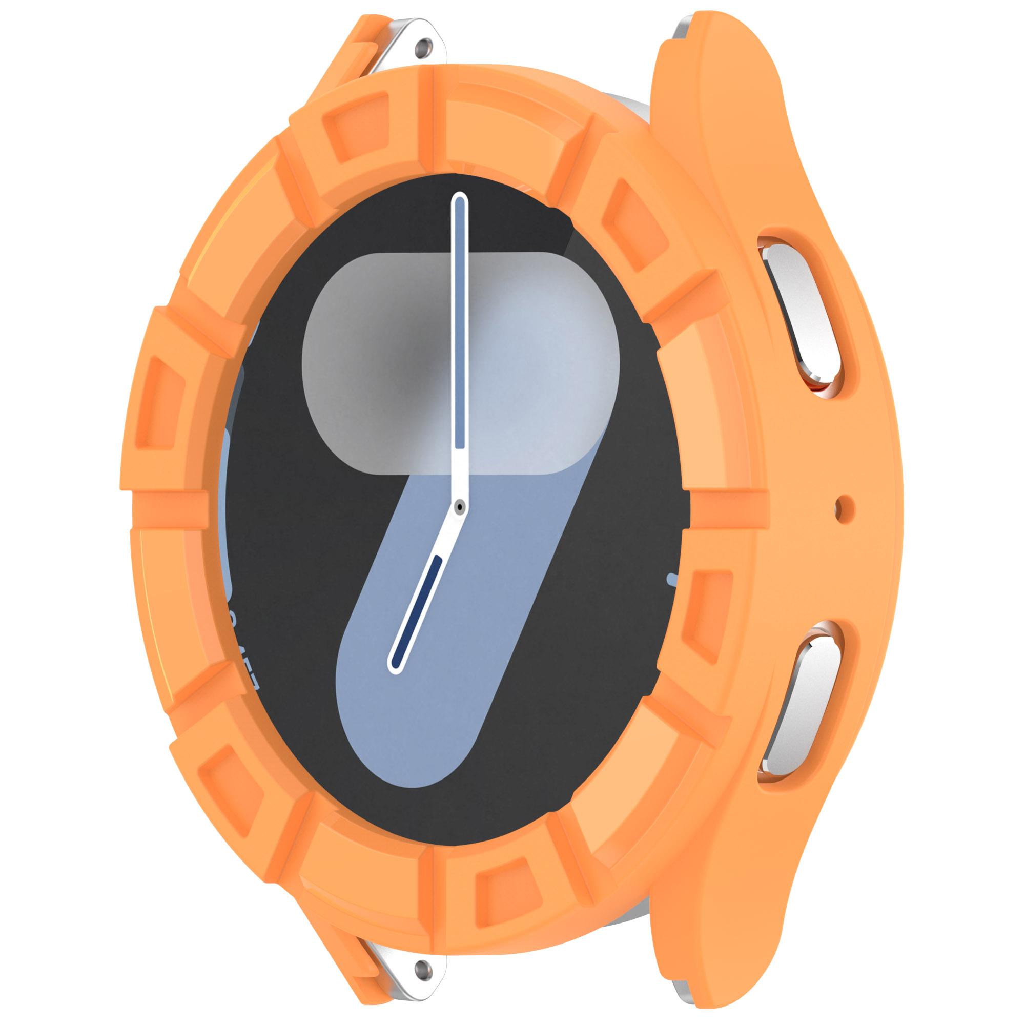 

For Samsung Galaxy Watch7 44mm Watch Case Hollow Armor Soft TPU Watch Frame Blue