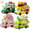 New Cute Pet Rocking Creative Interesting Food Travel Rv Car Building Blocks Toy Children'S Car Model Display Christmas Gift