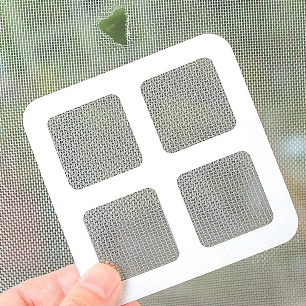 6pcs Window Screen Repair Tape - Self-Adhesive Patches To Quickly and Easily Cover Up Door and Window Holes - 3.94x3.94inch