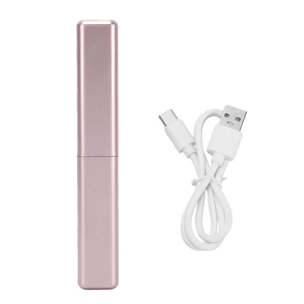 Mini Straightener Comb for Bangs Cordless Rechargeable Mini Hot Comb Straightening Brush Rosy Gold