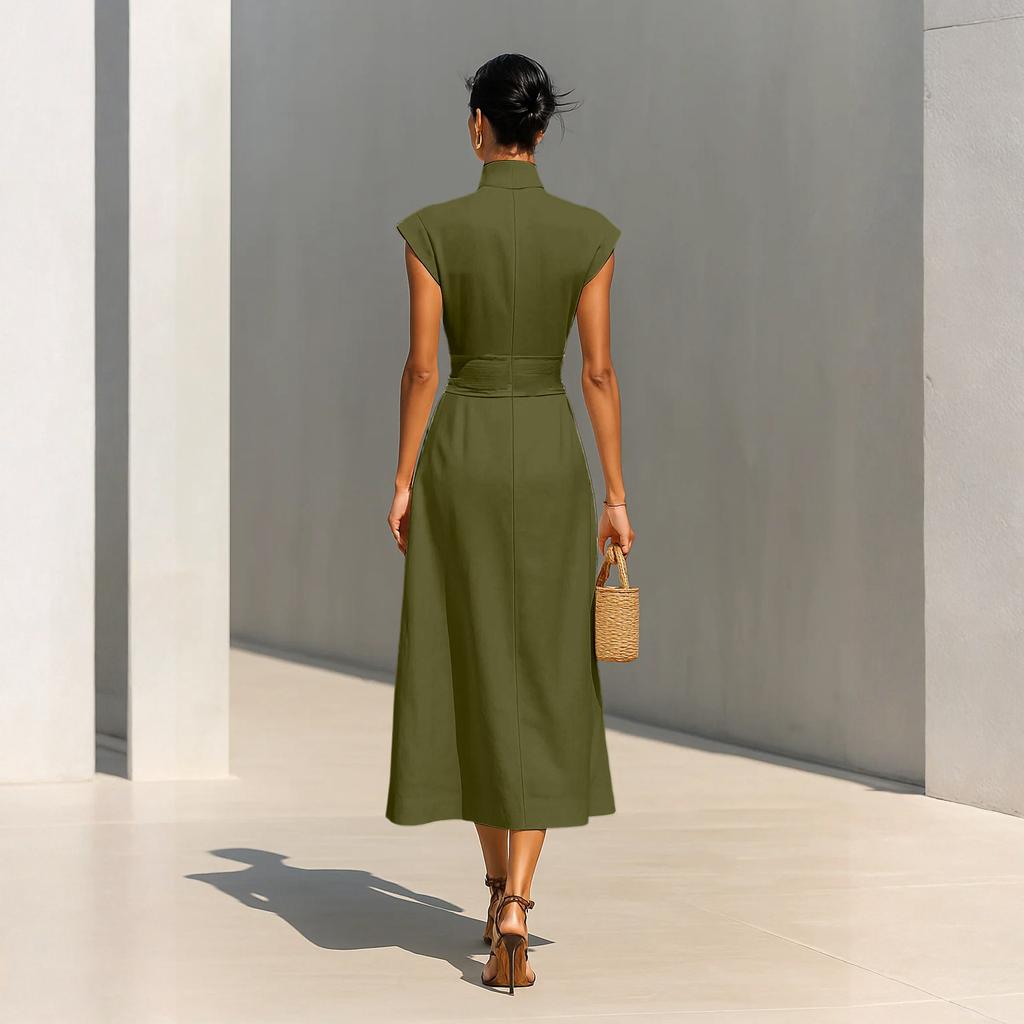 Dámské ležérní a módní jednobarevné šaty