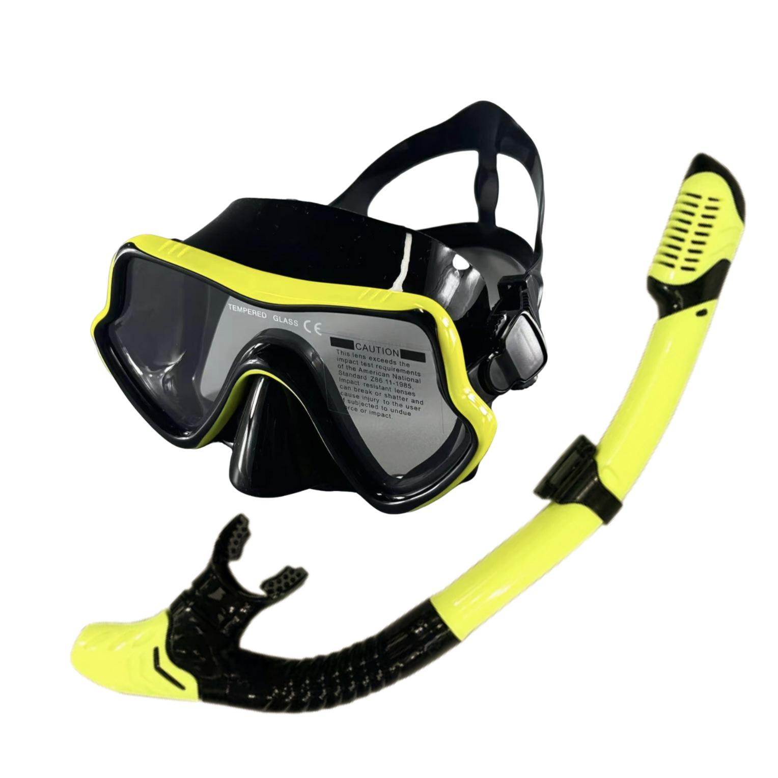 Adult Silicone/Tempered Glass Diving Mask - Unisex Styles One Size