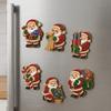 6PCS Full Drill  Santa Claus  Painting Fridge Magnet  Christmas Decoration