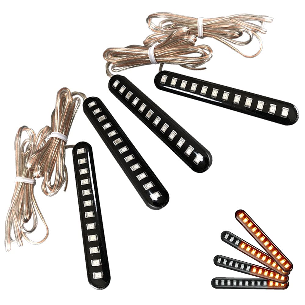 Discover Winds Motorcycle Car LED Sequential Turn Signal, Flowing Turn Signal, High Brightness, High