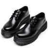 1 dicker Boden Loch kleine Lederschuhe weiblich, niedrig geschnitten Leder runde Spitze lässig Student mitteldick locker