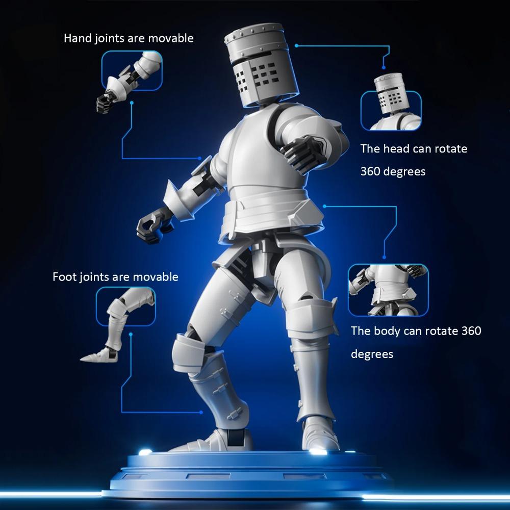 3D printed doll toy joint movable doll ornament creative decompression DIY assembly warrior doll