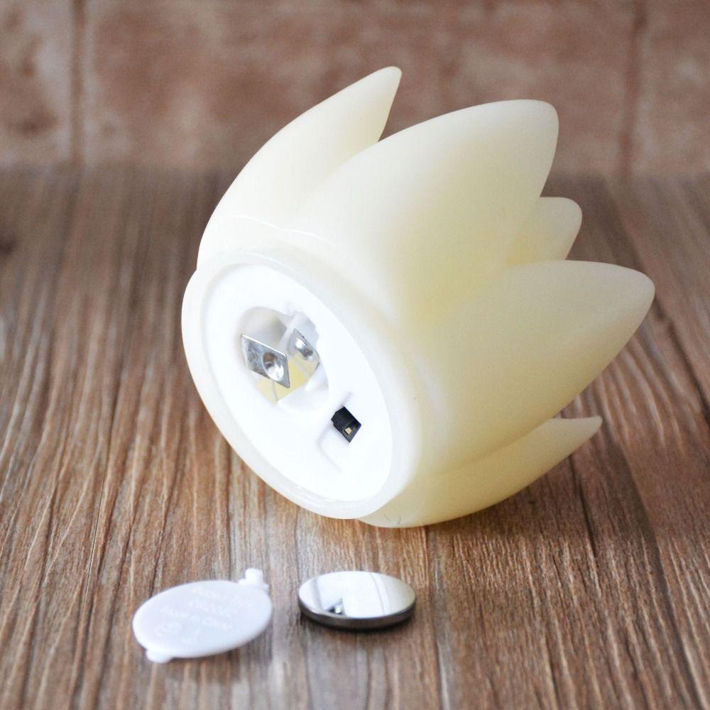 Creative Lotus Lamp Plastic Tea Lights Indoor Outdoor Lighting LED Night Light  Temple
