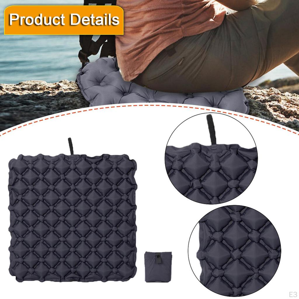 Inflatable Office Chair Cushion, Foldable with Storage Bag for Stadium, Camping, Hiking