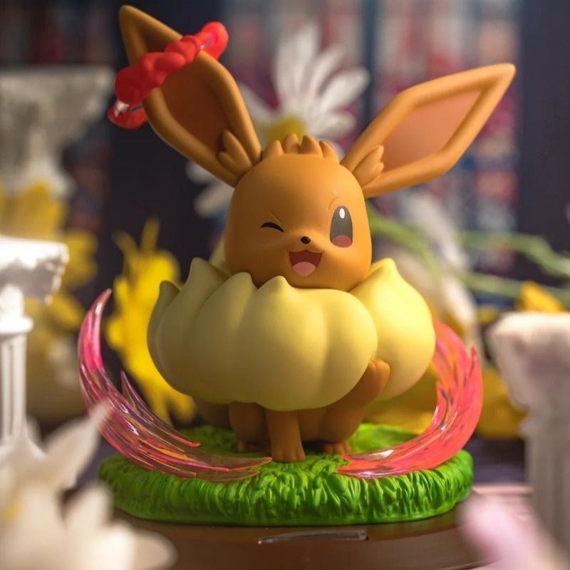 Original Pokemon Action Figures Super Giant Charizard Eevee Collect Miniatures Statues Home Ornaments Children Playthings Celebration Presents