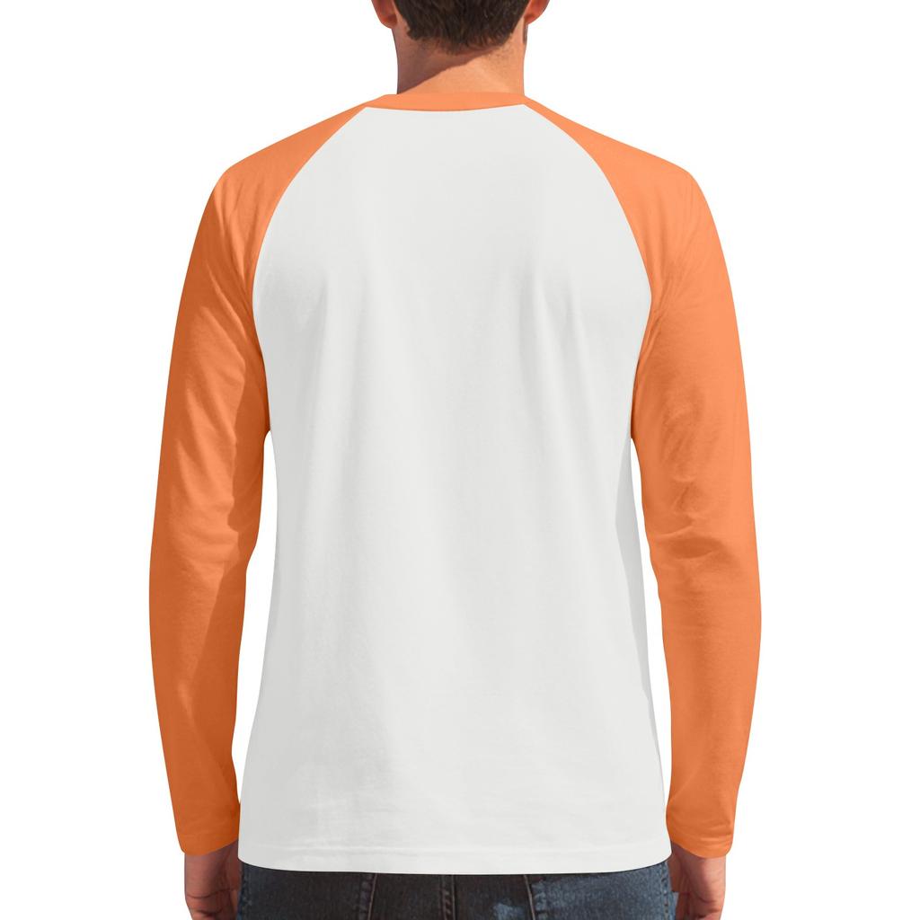 Men's Round Neck Plunger Long Sleeve T-Shirt Top