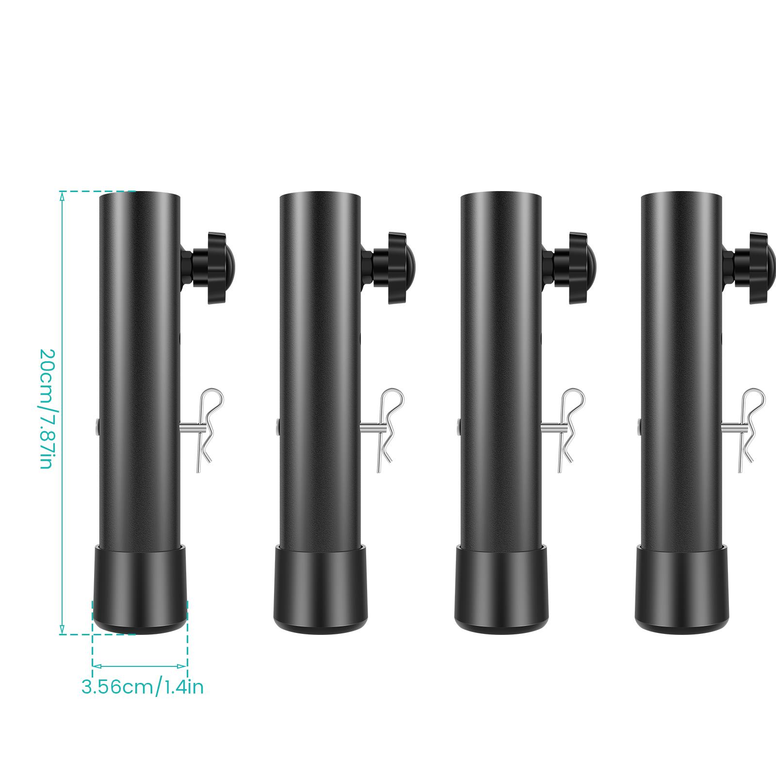 

4 шт. удлинители ножек складного стола 20/44 см, регулируемые уровни подъема, удлинители высоты стола для складных столов, прямые и изогнутые ножки