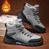 Botas de Invierno Forradas de Lana para Hombre Botas de Senderismo Antideslizantes para Exteriores Zapatos Casuales Cálidos de Caña Alta